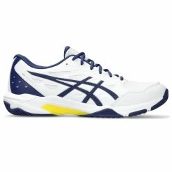 Asics Badmintonschoenen Voor Heren GEL ROCKET 11 Wit/indigoblauw