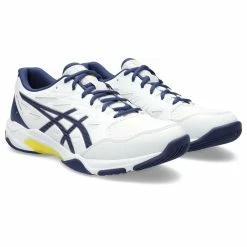 Asics Badmintonschoenen Voor Heren GEL ROCKET 11 Wit/indigoblauw -SOLOGNAC shop badmintonschoenen voor heren gel rocket 11 witindigoblauw 3