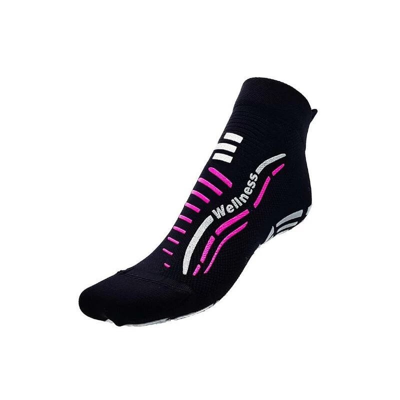 R-EVENGE Gymsokken Wellness Voor Volwassenen Fitness Antislip Zwart Fuchsia 1 R-EVENGE Gymsokken Wellness Voor Volwassenen Fitness Antislip Zwart Fuchsia