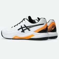 Asics Padelschoenen Voor Heren Gel Dedicate 8 Wit Oranje -SOLOGNAC shop padelschoenen voor heren gel dedicate 8 wit oranje 5