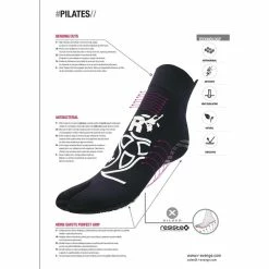 R-EVENGE Sokken Pilates 1 Vinger Voor Volwassenen Voor Gym Antislip Zwart Or -SOLOGNAC shop sokken pilates 1 vinger voor volwassenen voor gym antislip zwart or 3