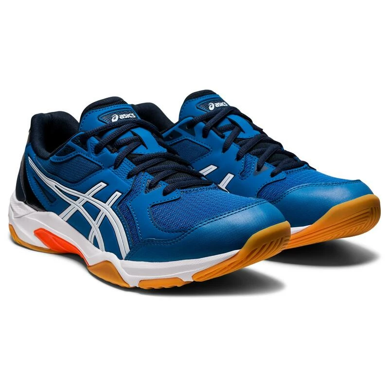 Asics Sportschoenen Badminton Squash Zaalsporten Heren Gel-Rocket 10 Blauw Wit 2 Asics Sportschoenen Badminton Squash Zaalsporten Heren Gel-Rocket 10 Blauw Wit - Afbeelding 2