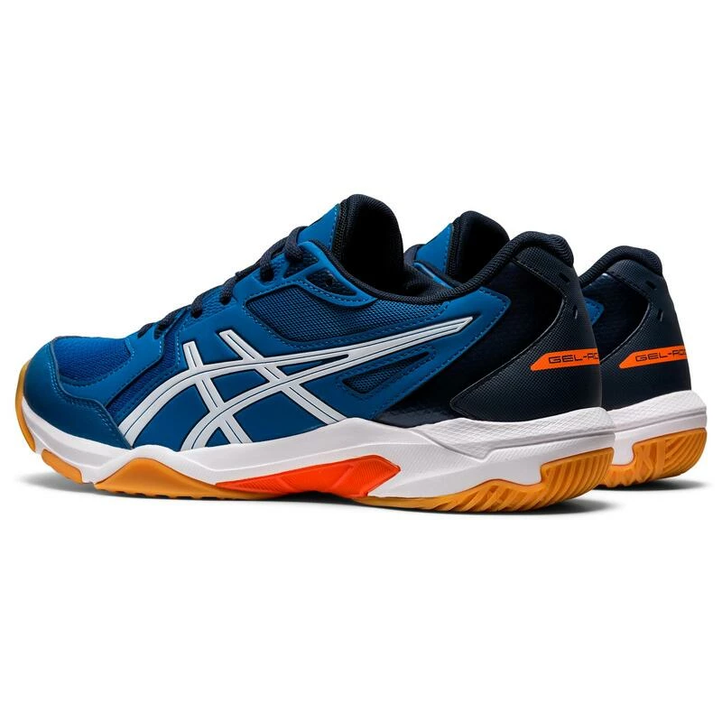 Asics Sportschoenen Badminton Squash Zaalsporten Heren Gel-Rocket 10 Blauw Wit 6 Asics Sportschoenen Badminton Squash Zaalsporten Heren Gel-Rocket 10 Blauw Wit - Afbeelding 6