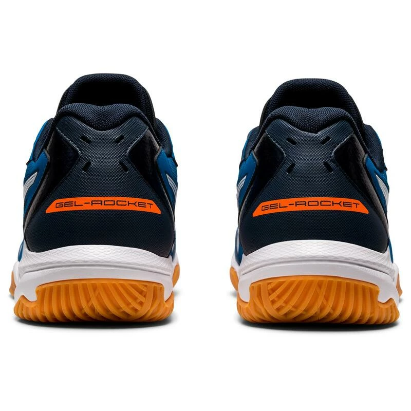 Asics Sportschoenen Badminton Squash Zaalsporten Heren Gel-Rocket 10 Blauw Wit 7 Asics Sportschoenen Badminton Squash Zaalsporten Heren Gel-Rocket 10 Blauw Wit - Afbeelding 7