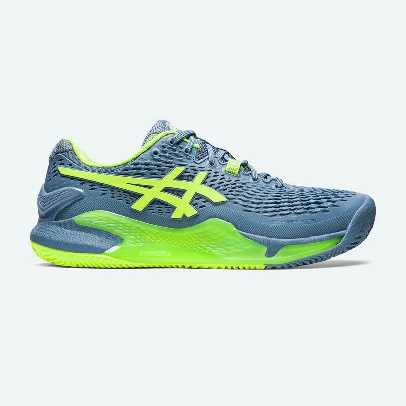 Asics Tennisschoenen Voor Heren Gel-Resolution 9 Gravel Grijs Groen 1 Asics Tennisschoenen Voor Heren Gel-Resolution 9 Gravel Grijs Groen