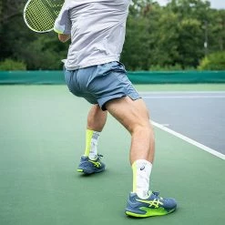 Asics Tennisschoenen Voor Heren Gel Resolution 9 Multicourt Grijs/groen -SOLOGNAC shop tennisschoenen voor heren gel resolution 9 multicourt grijsgroen 10