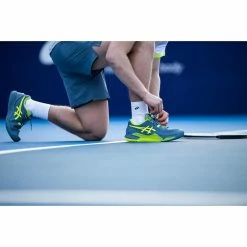 Asics Tennisschoenen Voor Heren Gel Resolution 9 Multicourt Grijs/groen -SOLOGNAC shop tennisschoenen voor heren gel resolution 9 multicourt grijsgroen 11