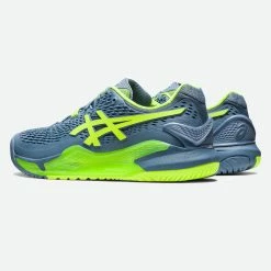 Asics Tennisschoenen Voor Heren Gel Resolution 9 Multicourt Grijs/groen -SOLOGNAC shop tennisschoenen voor heren gel resolution 9 multicourt grijsgroen 7